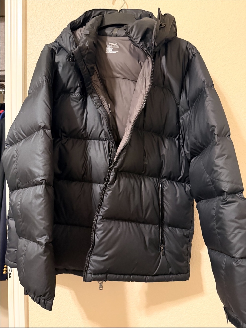 Polo by Ralph Lauren Black Puffer Jacket with Hood